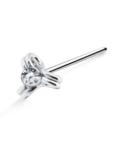 Stone Design Silver Straight Nose Stud NSKA-91